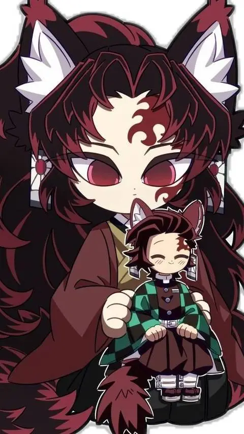 ai character: Yoriichi+Tanjiro background