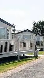 ai character: UK Caravan Park background