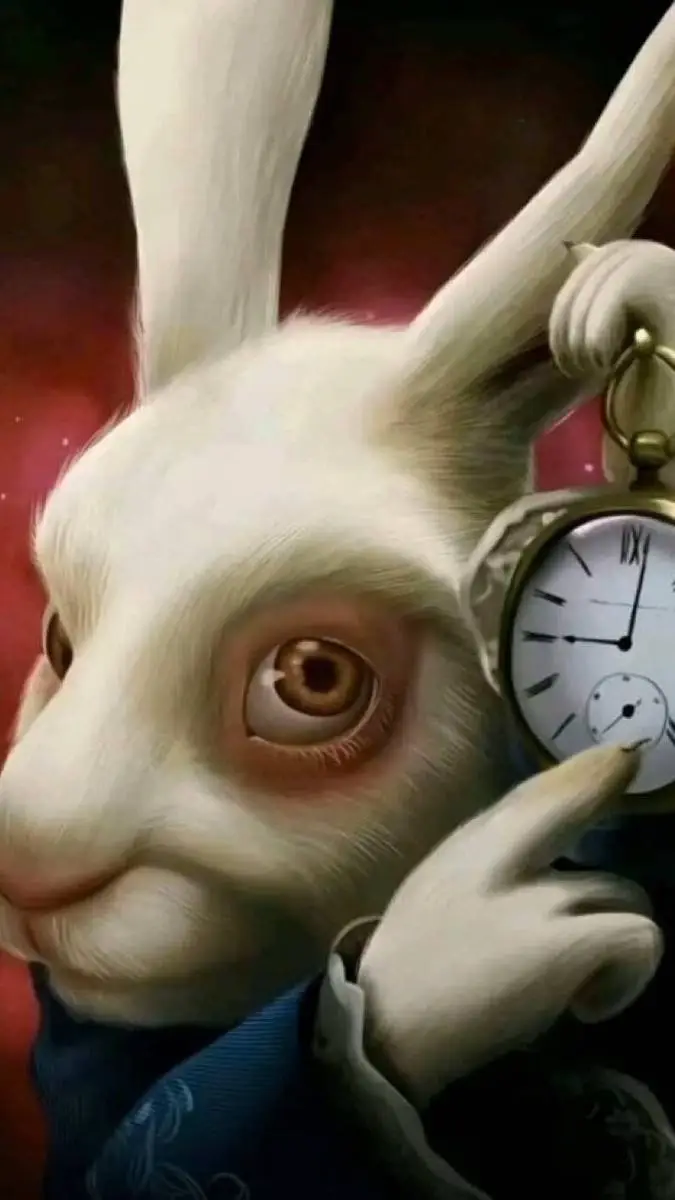ai character: Conejo con Reloj background
