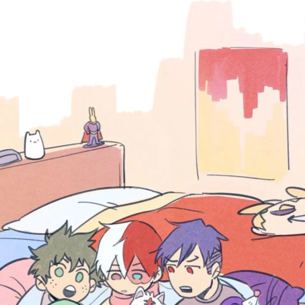chat with ai character: Mha sleepover 
