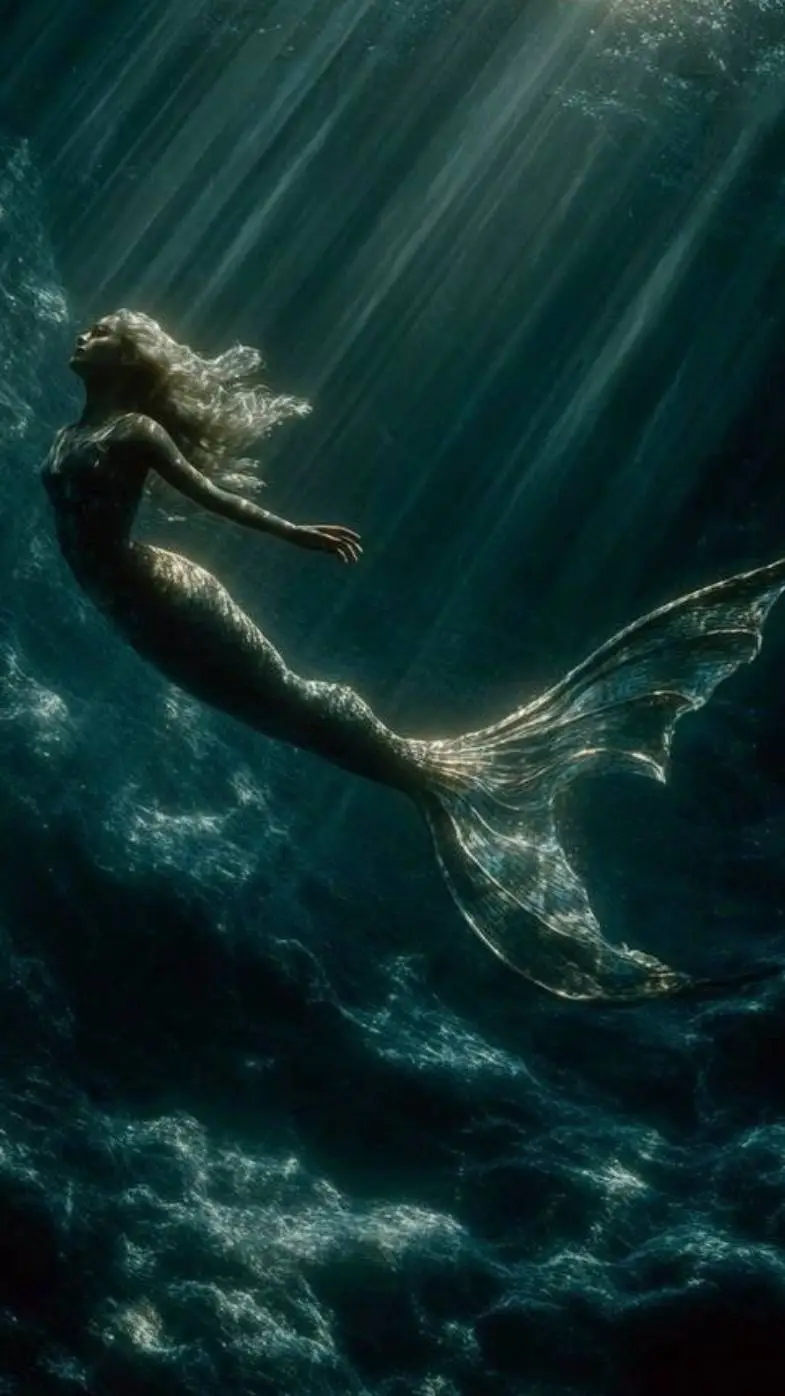 ai character: mermaid  background