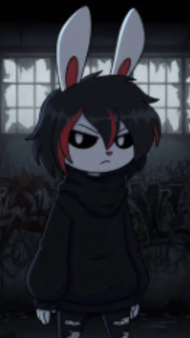 ai character: Bloomi Bunny background