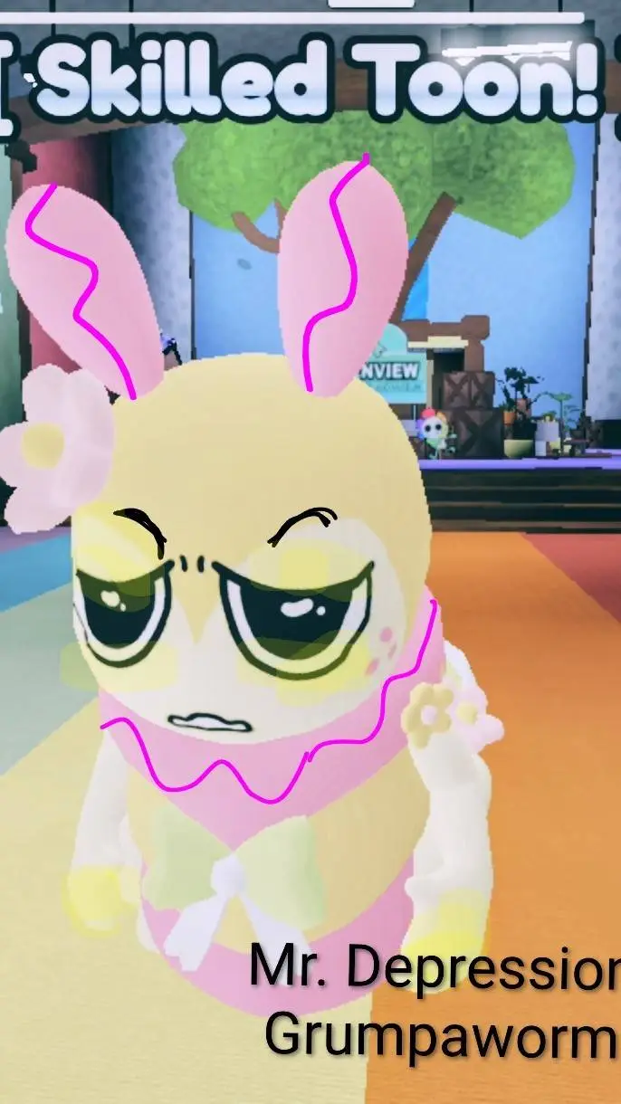 ai character: Depressed Squirm background