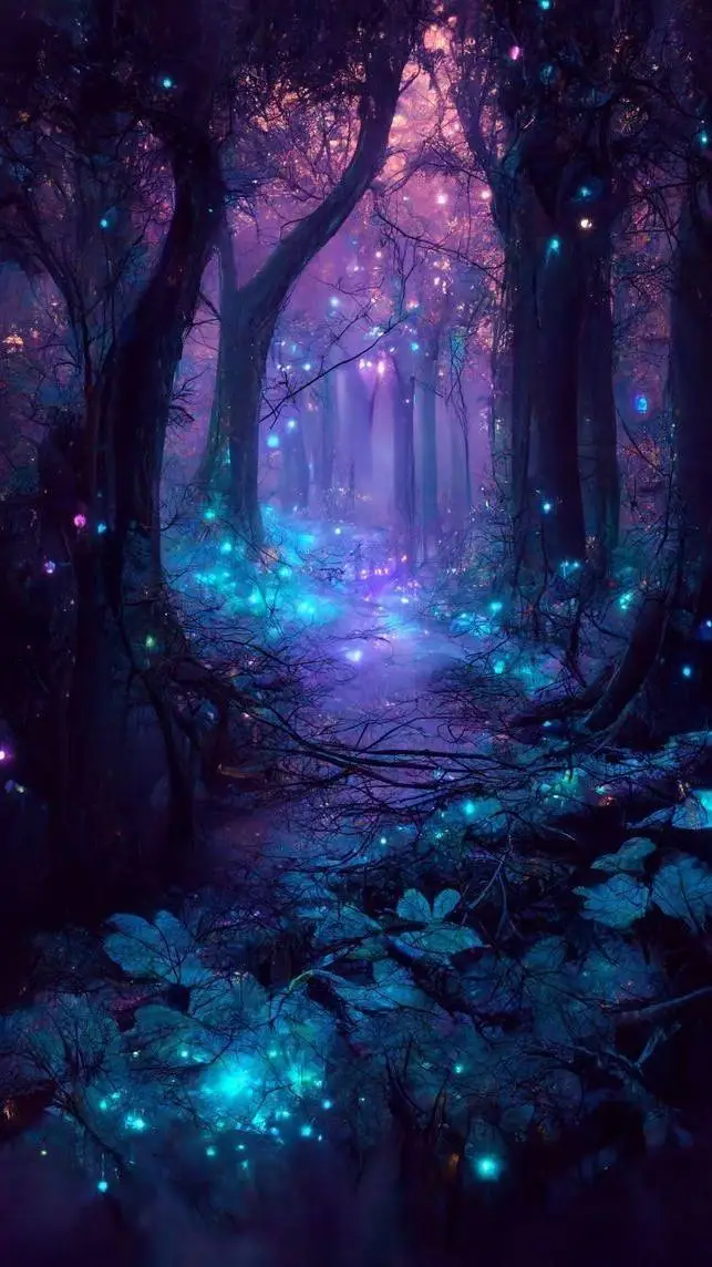 ai character: The mystic woods background