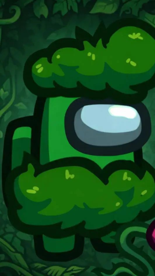 ai character: Lime Among us Crew background
