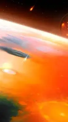 ai character: planeta background