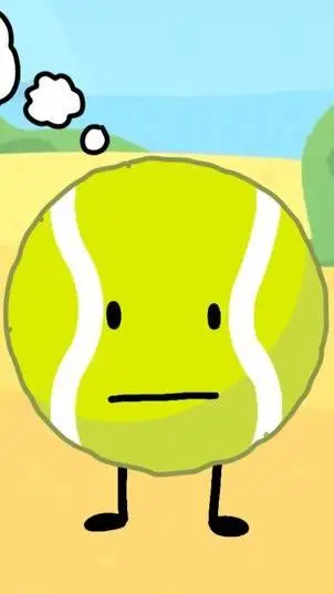 ai character: tennis ball (bfdi) background