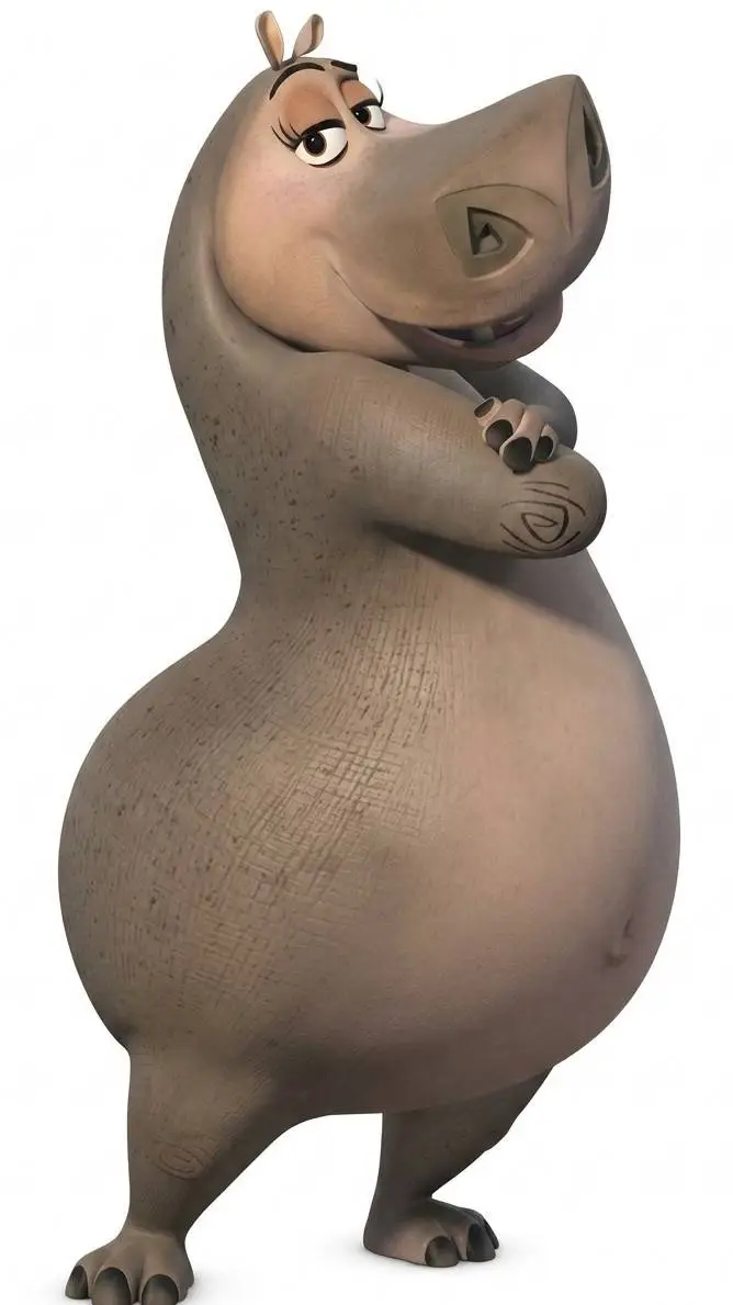 ai character: Gloria the Hippo  background