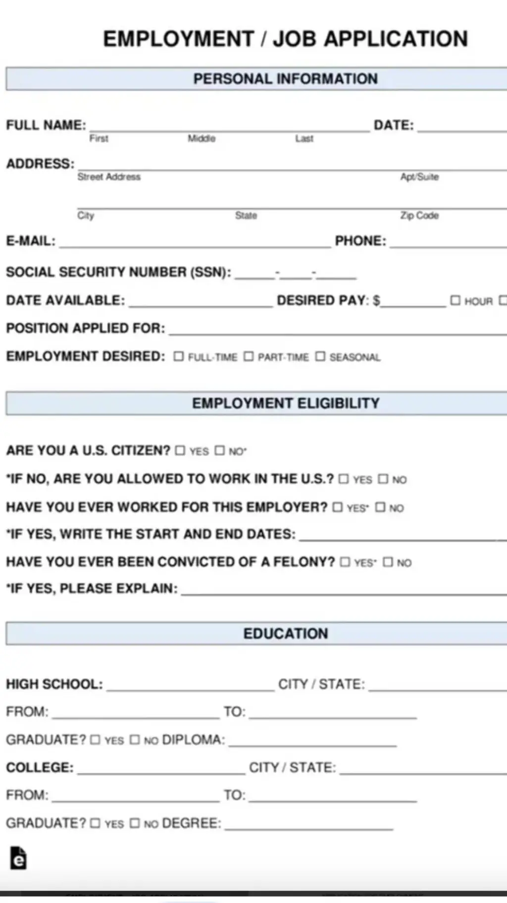 ai character: job background