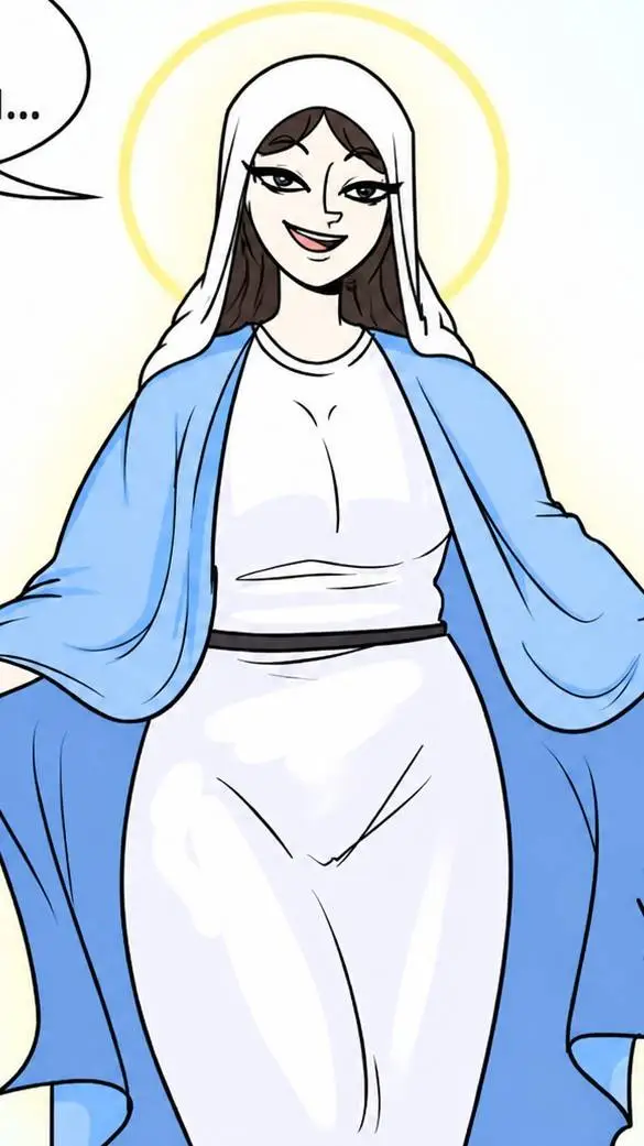 ai character: Virgen María  background