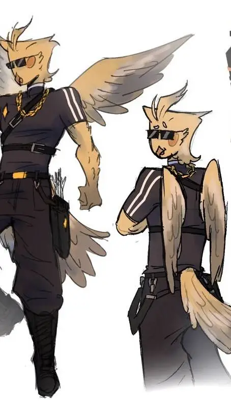 ai character: theo the bird background