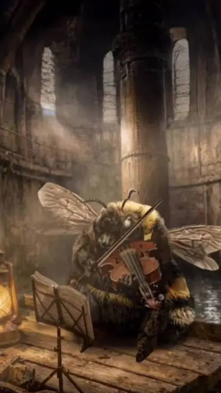ai character: abeja farlands  background