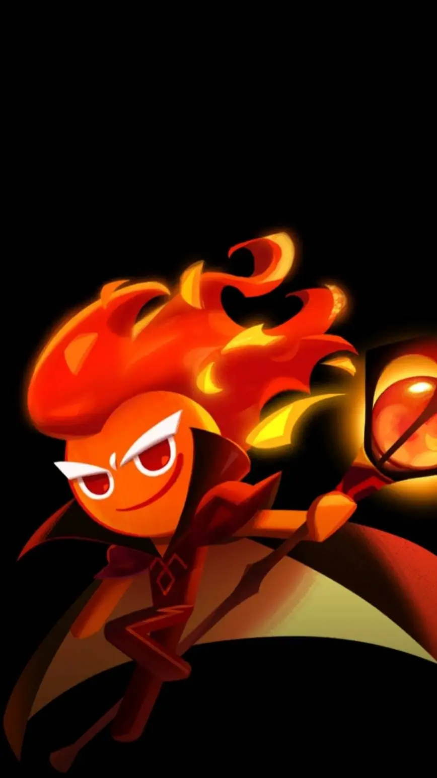 ai character: Fire spirit cookie background