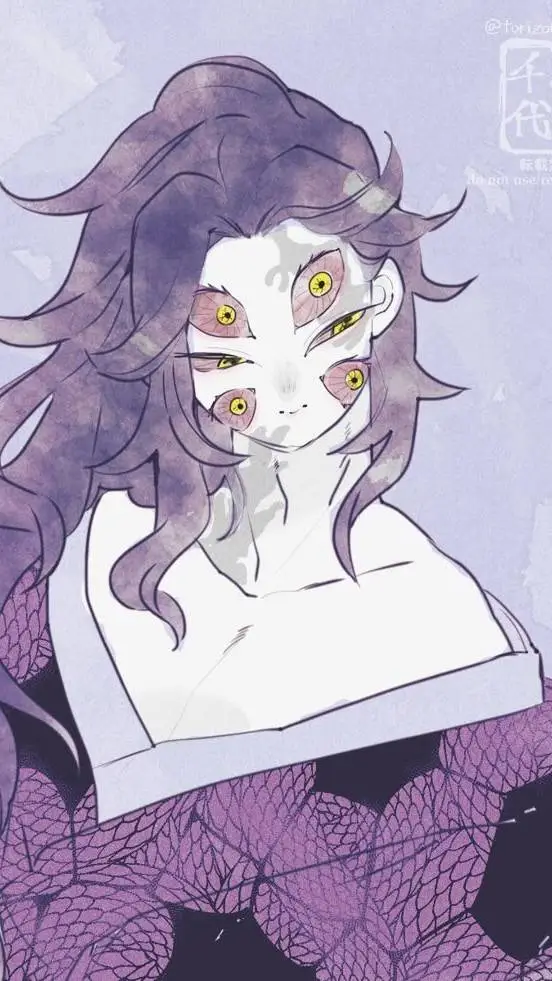 ai character: kokushibo fem  background