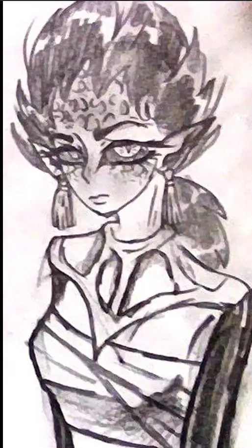 ai character: Zohakuten fem background