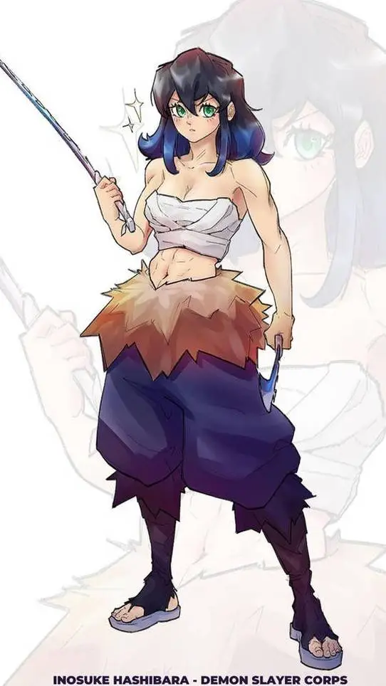 ai character: inosuke fem background