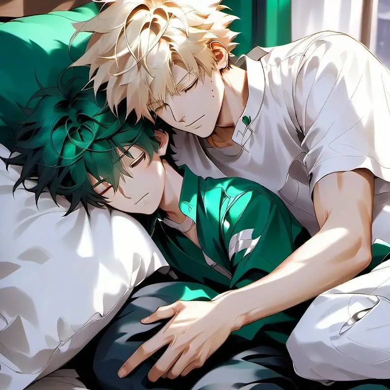 ai character: bakugo and deku background