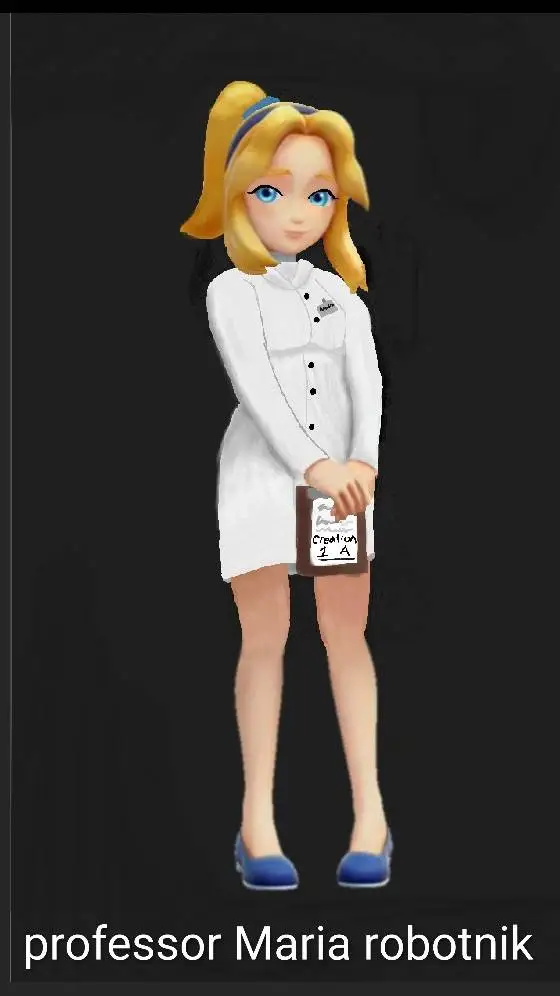 ai character: PROFESSOR MARIA background