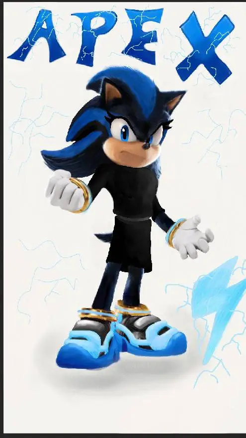 ai character: APEX THE HEDGEHOG  background