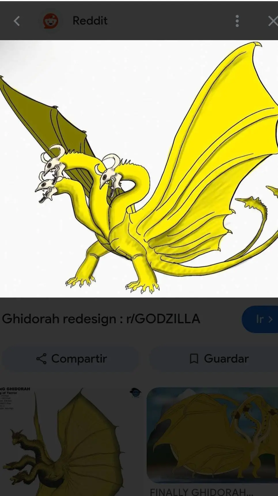 ai character: ghidorah background