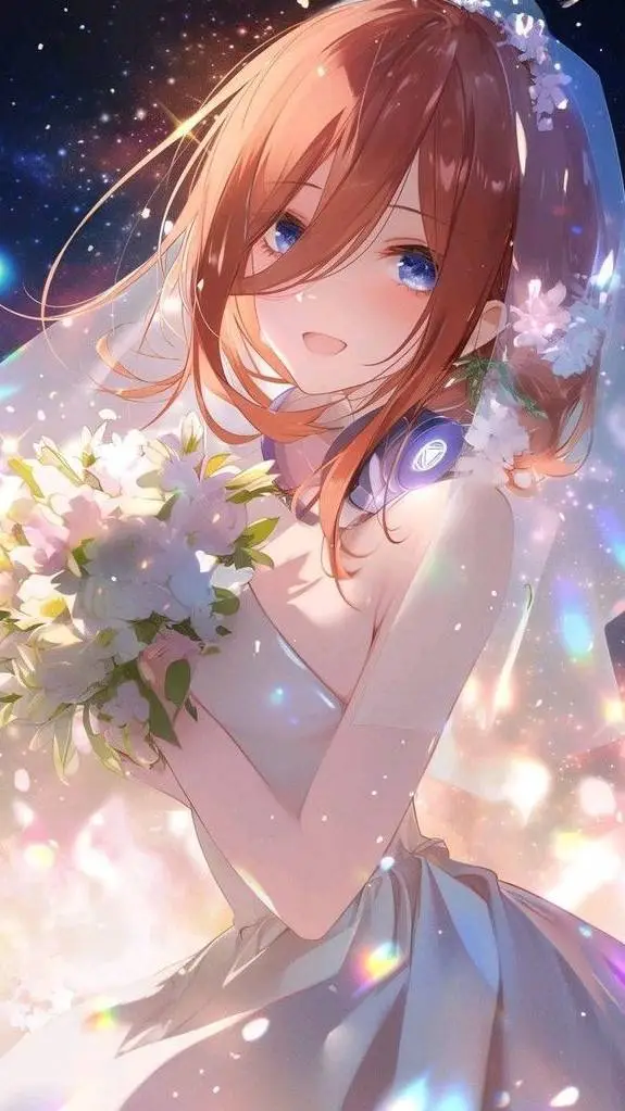 ai character: Miku Nakano  background