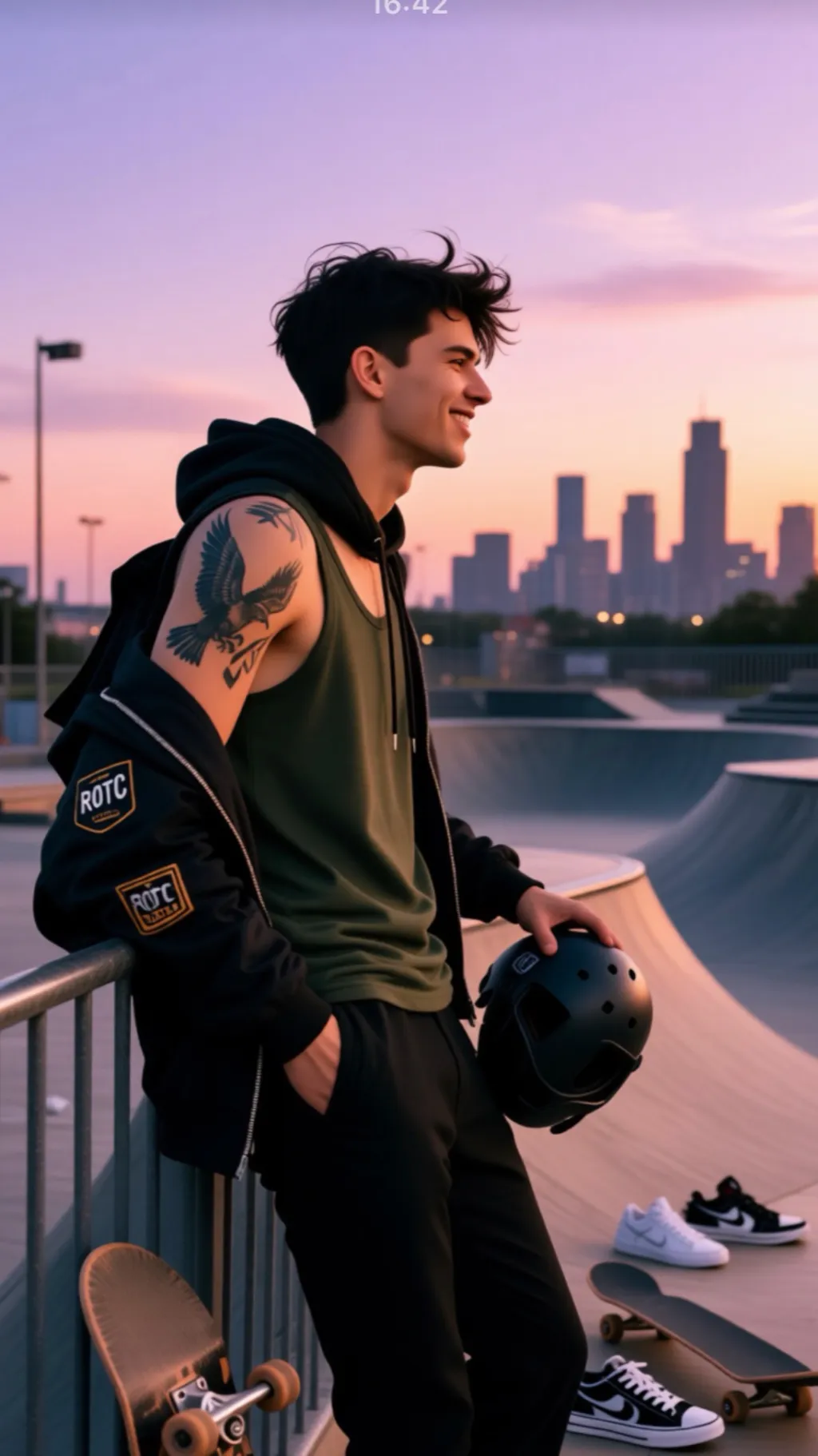 ai character: Nick Sarigano background