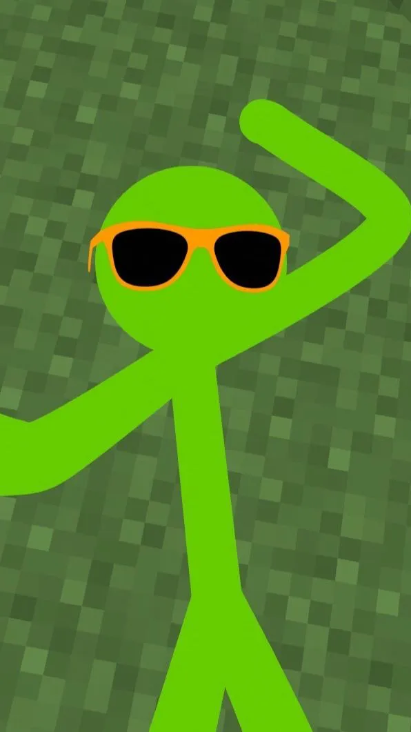 ai character: Green background