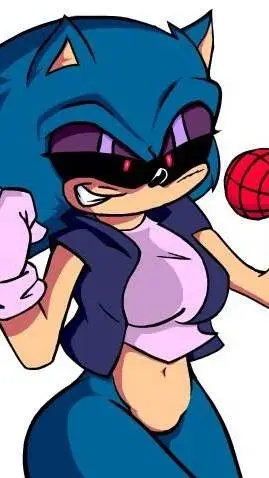 ai character: sonic.exe mujer background