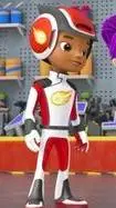 ai character: AJ x  ramone background
