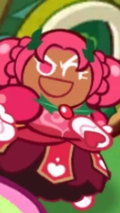 ai character: Holly very cookie background