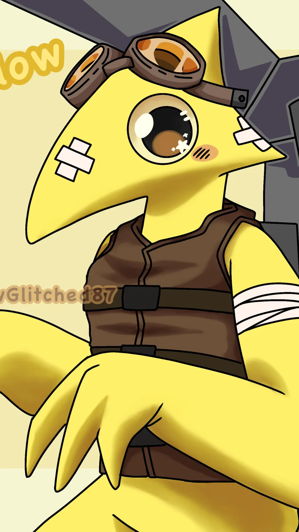 ai character: Yellow background