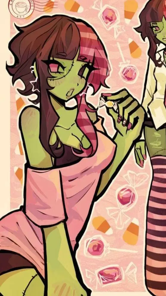 ai character: Zombie Girl background