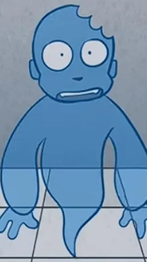 ai character: timmy ghost  background