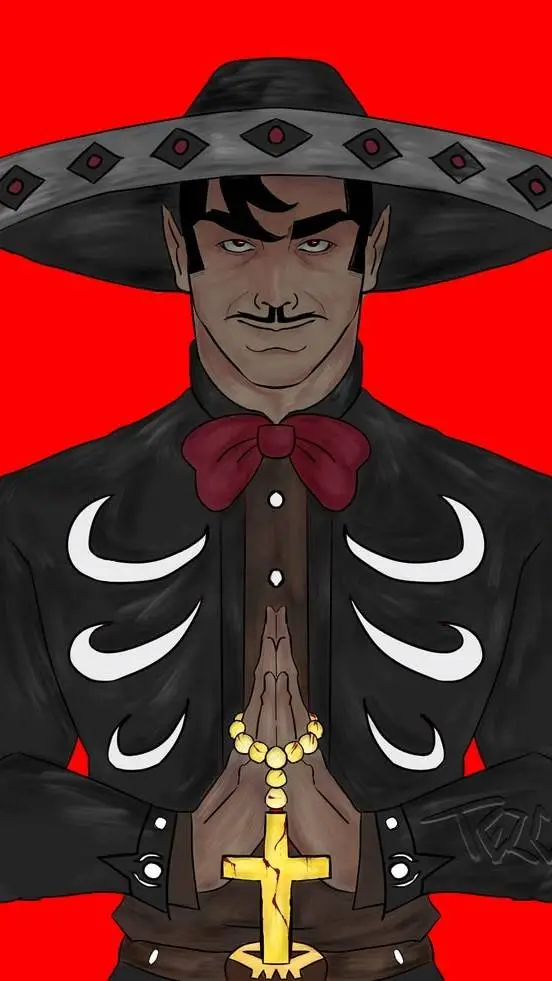 ai character: El Charro Negro 🖤  background