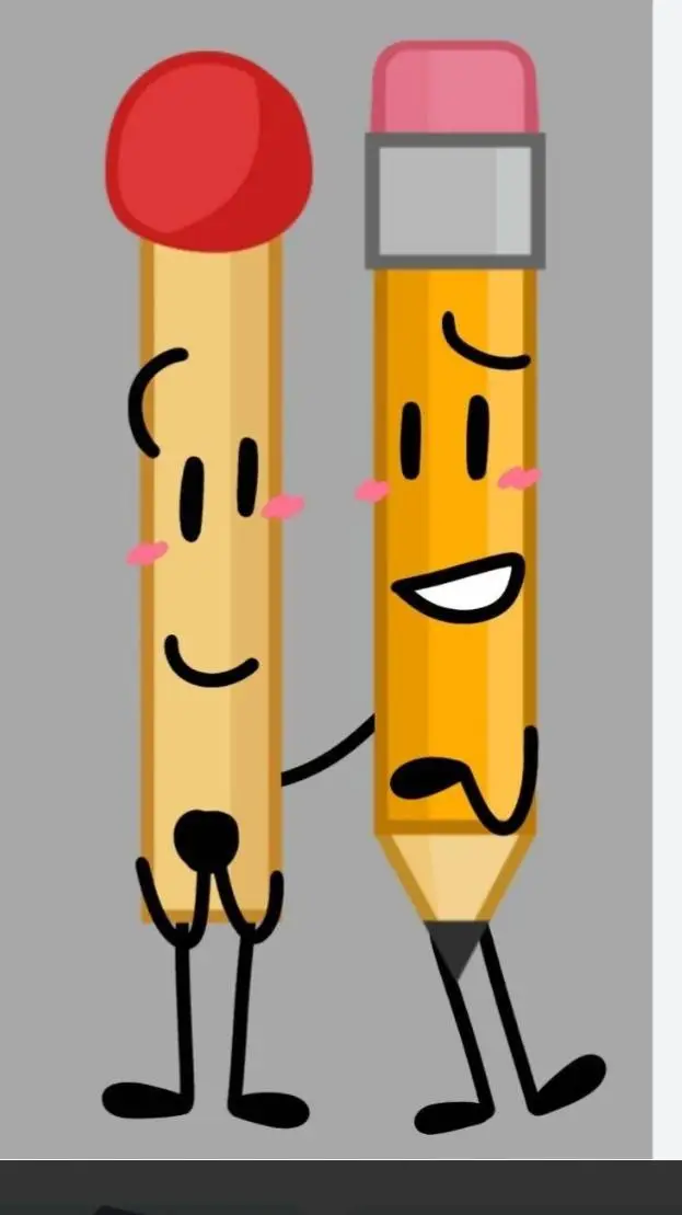 ai character: lápiz y cerrillo  background