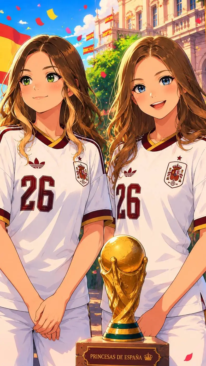 ai character: Leonor y Sofía background