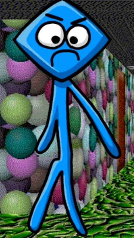 ai character: DIAMOND MAN background