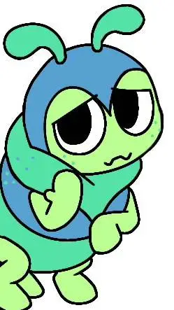 ai character: Squirm (bookworm)  background