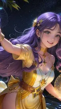 ai character: Stella  star girl background