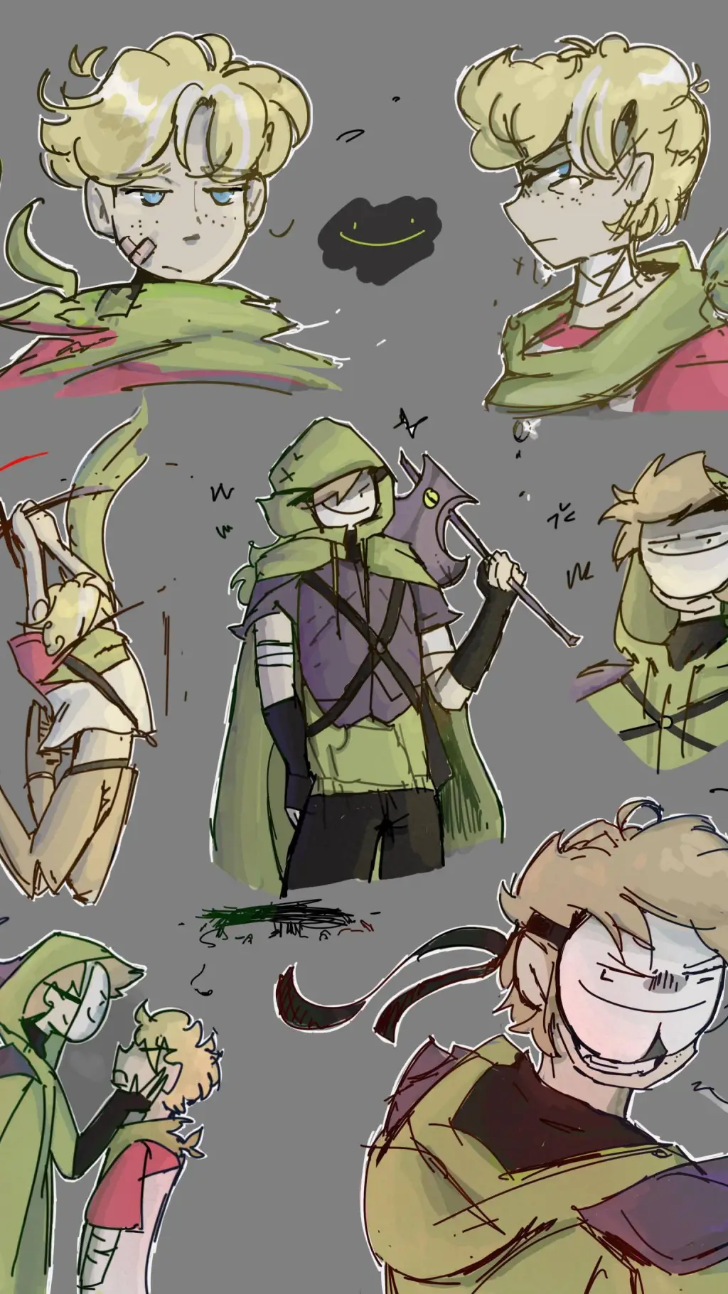 ai character: c! Disk duo  background