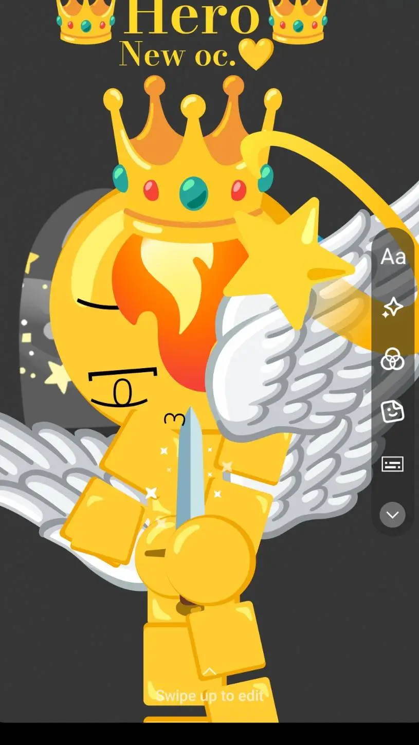 ai character: hero 👑 background