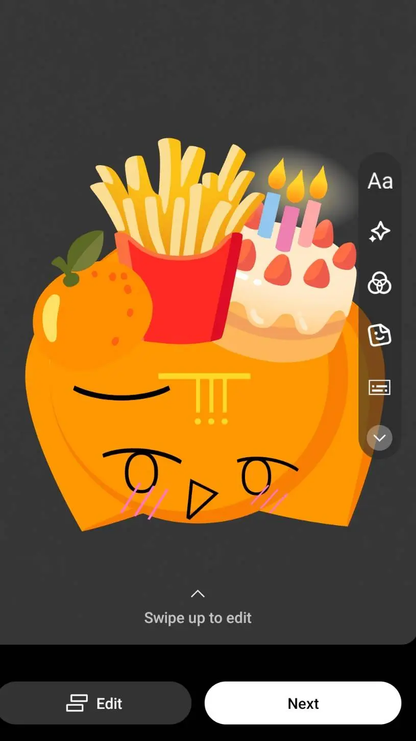 ai character: orange 🍊 background