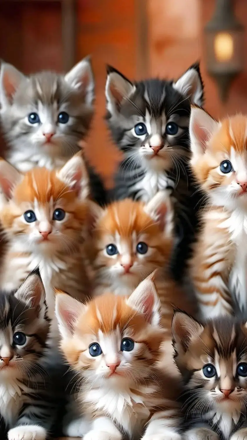 ai character: kitten duo! background