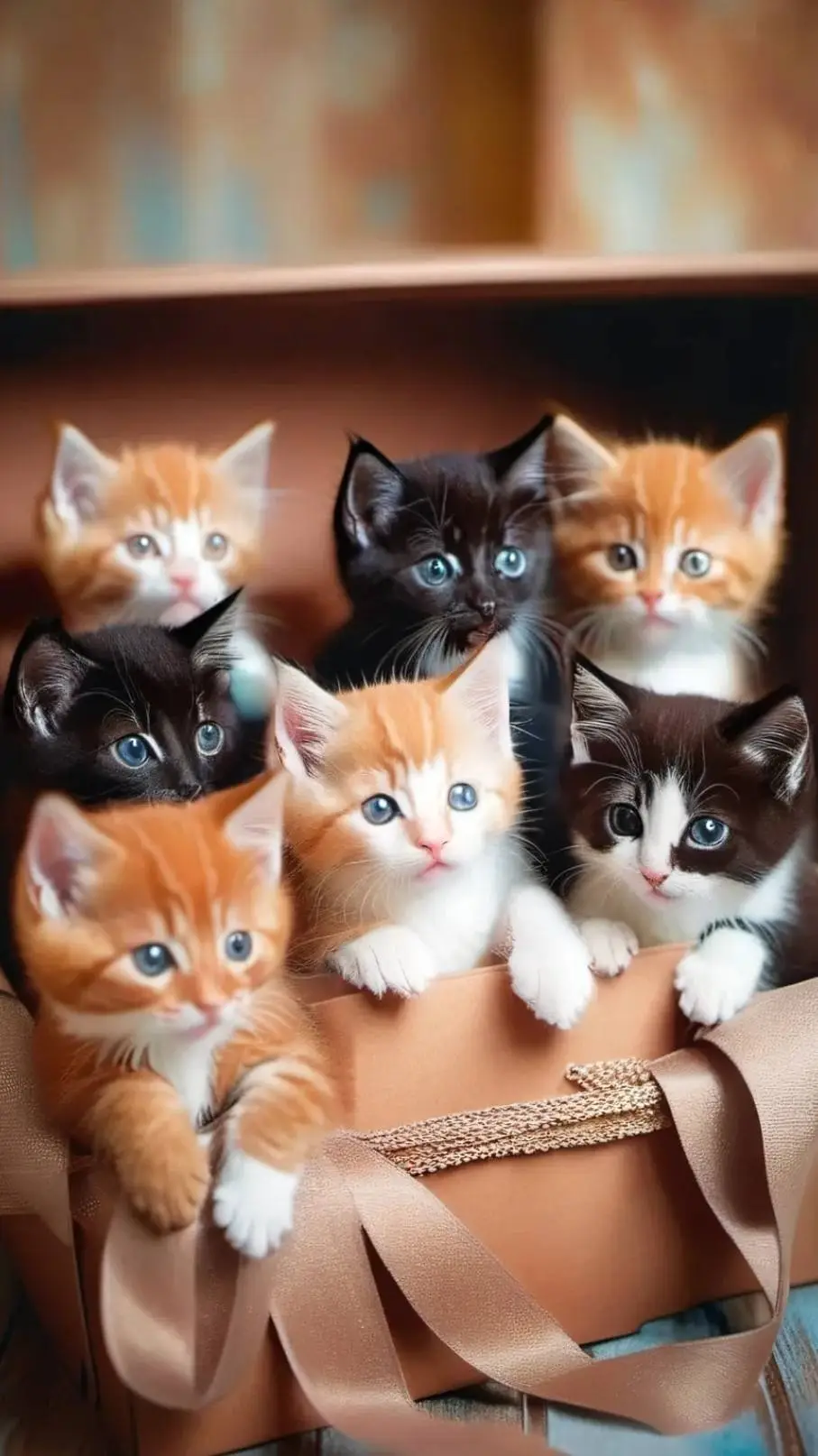 ai character: little kittens background