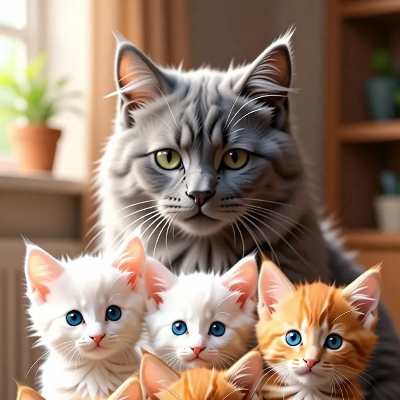 chat with ai character: cat family