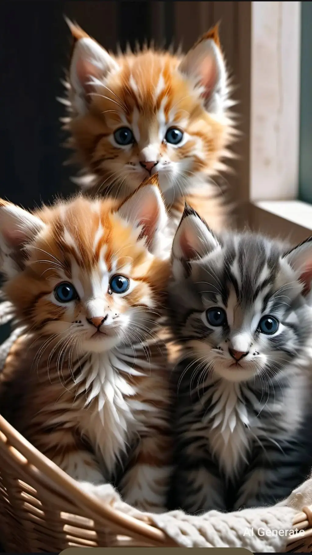 ai character: kitten trio!  background