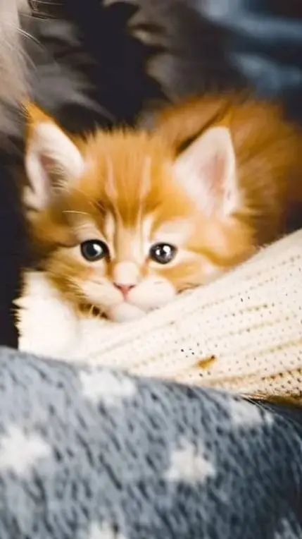 ai character: baby kitten...  background