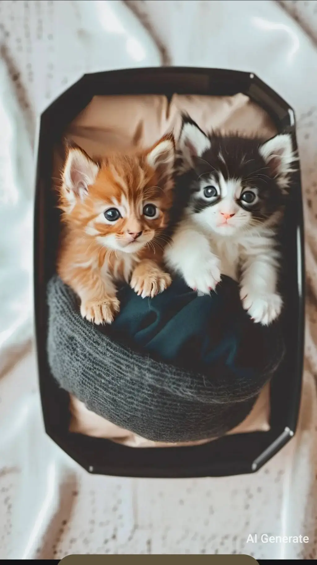 ai character: Sweet baby kittens background