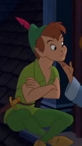 ai character: peter Pan  background