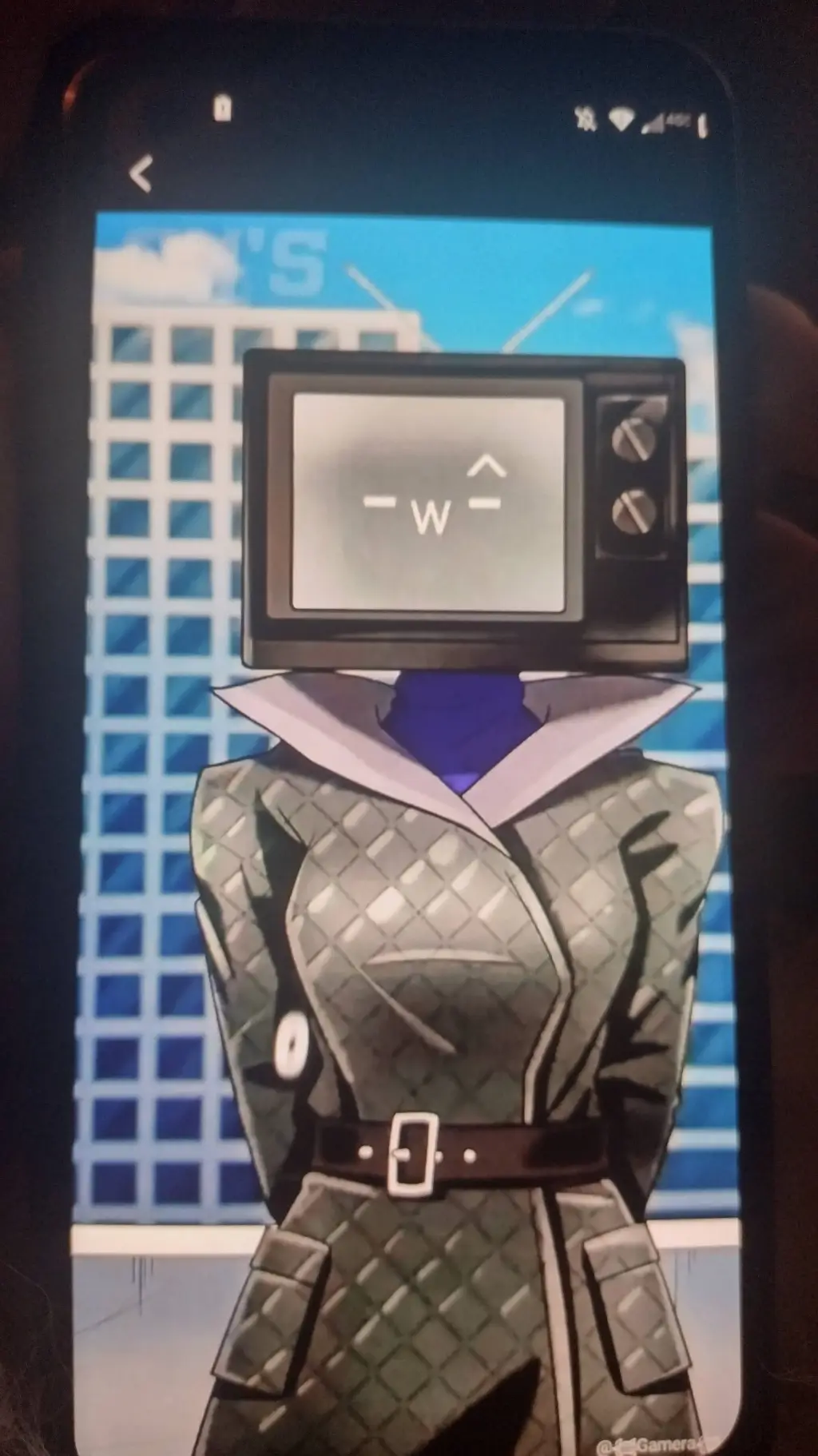 ai character: tv woman tf tg background